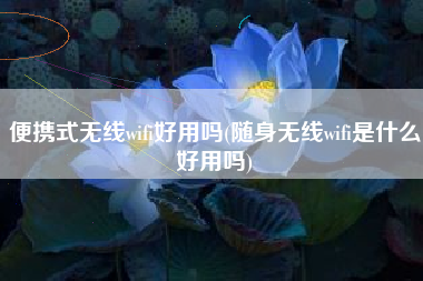 便携式无线wifi好用吗(随身无线wifi是什么好用吗)