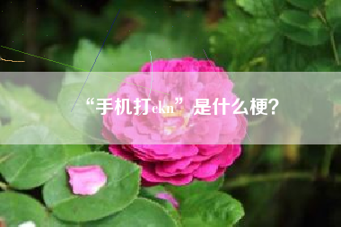 “手机打ckn”是什么梗？