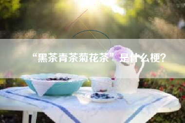 “黑茶青茶菊花茶”是什么梗？