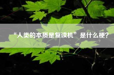 “人类的本质是复读机”是什么梗？