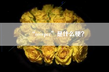 “creeper”是什么梗？