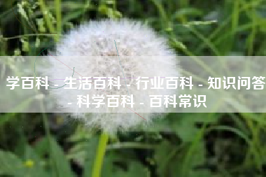 学百科 - 生活百科 - 行业百科 - 知识问答 - 科学百科 - 百科常识