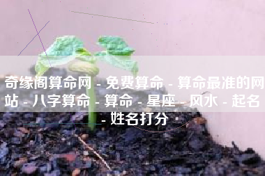 奇缘阁算命网 - 免费算命 - 算命最准的网站 - 八字算命 - 算命 - 星座 - 风水 - 起名 - 姓名打分