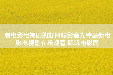 看电影电视剧的好网站影音先锋最新电影电视剧在线观看-哚哚电影网