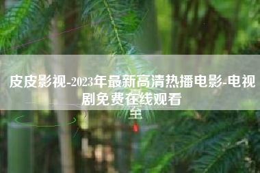 皮皮影视-2023年最新高清热播电影-电视剧免费在线观看