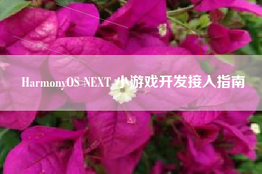 HarmonyOS NEXT 小游戏开发接入指南