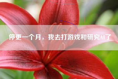 停更一个月，我去打游戏和研究AI了
